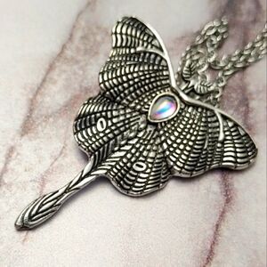 Iridescent Moth Necklace